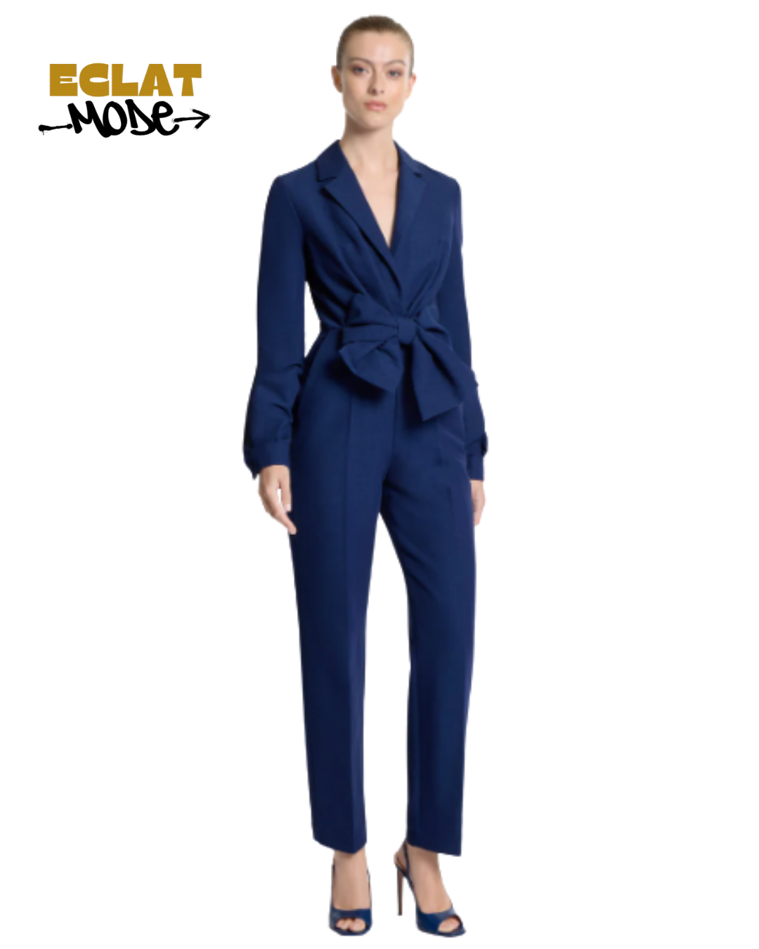Sapphire Poise Tailored Bow Jumpsuit