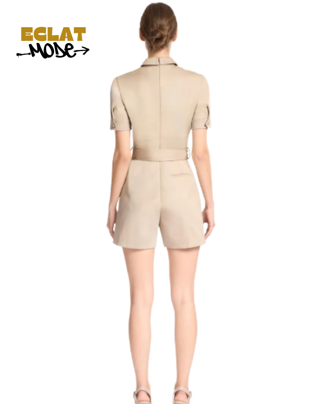 Sandstone Grace Embroidered Belted Playsuit
