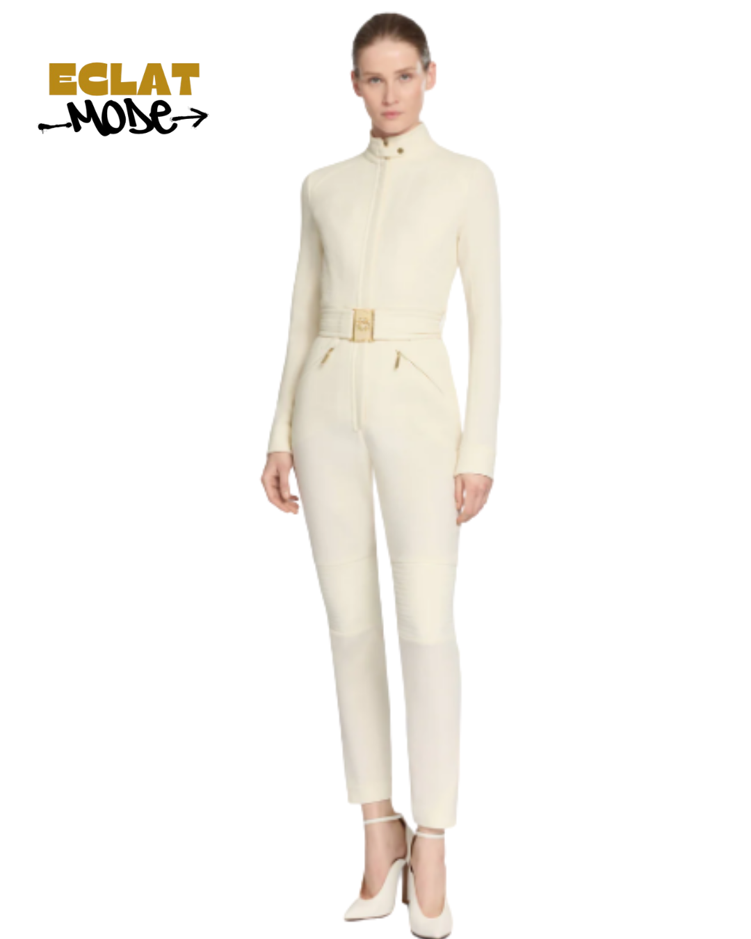 Ivory Élite Structured Jumpsuit