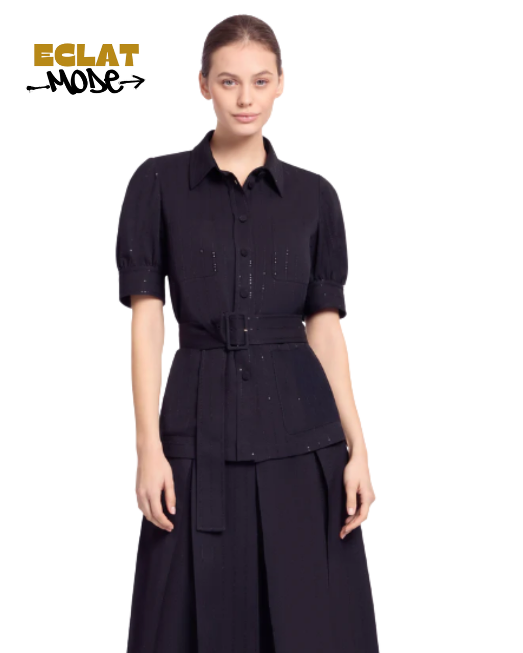 Azure Ruffle Symphony Blouse