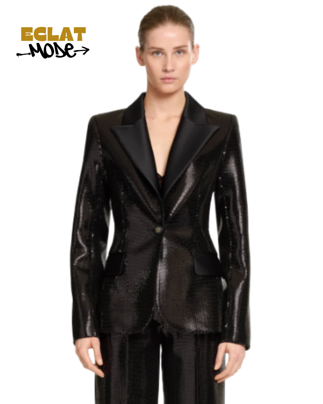 Midnight Radiance Sequin Blazer