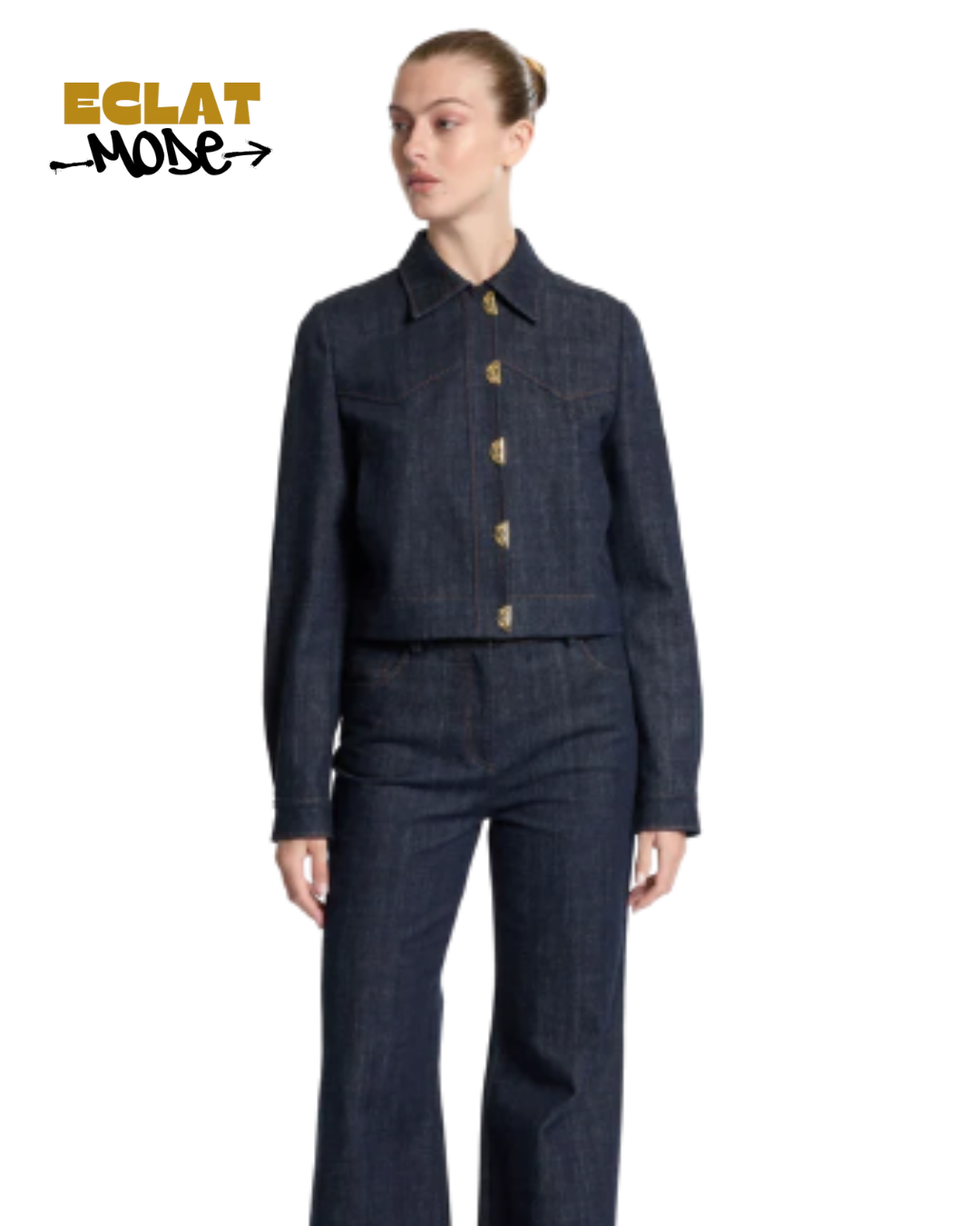 Indigo Luxe Cropped Denim Jacket